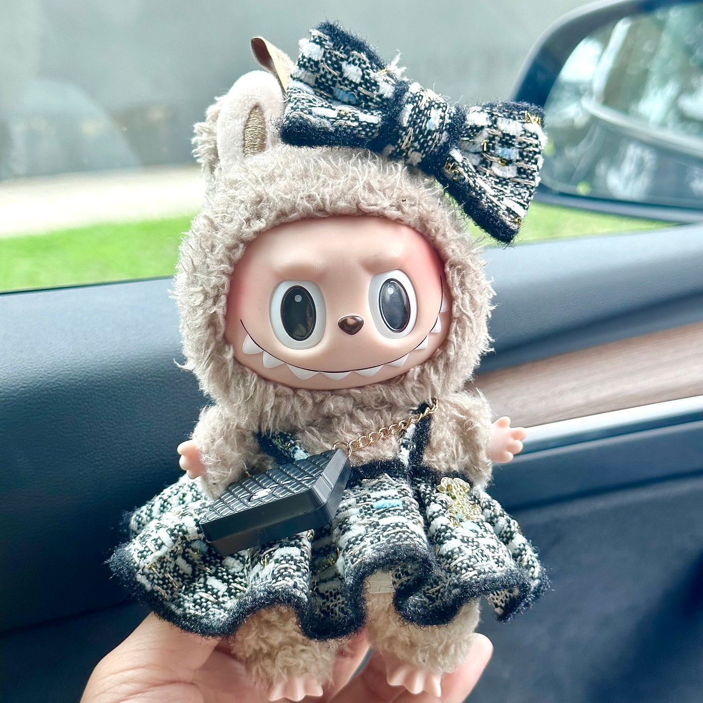 POP MART The Monsters Labubu Fashion Dress - Chanel Style Skirt+ Bow + Chanel Style Bag