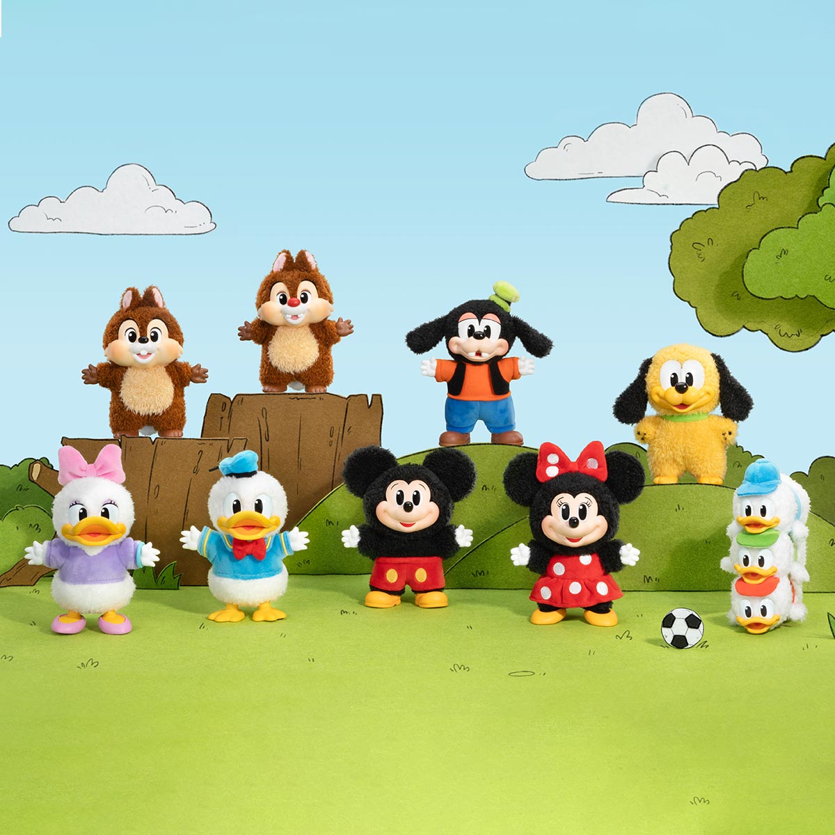Disney Mickey Family Cute Together Series Plush Pendant Blind Box