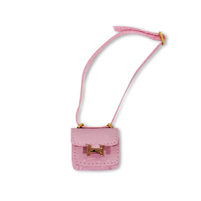 POP MART The Monsters Labubu Fashion Dress - Labubu Pink Hermes Style Bag