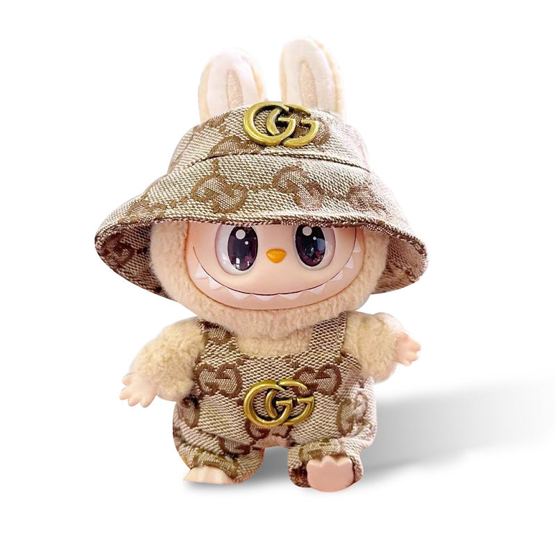 POP MART The Monsters Labubu Fashion Dress - Gucci Style overalls + hat