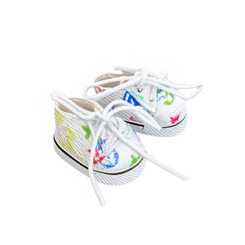 POP MART The Monsters Labubu Fashion Dress- LV style White Colour Shoes