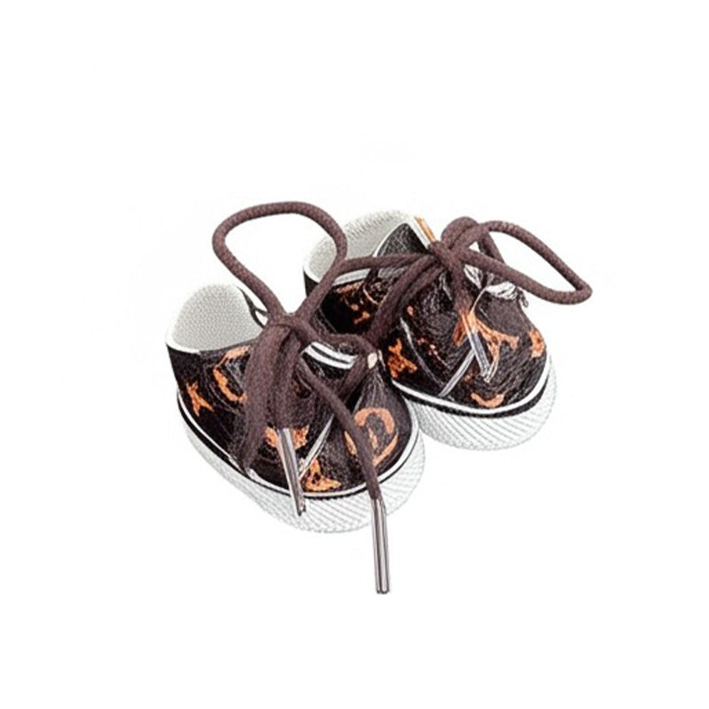 POP MART The Monsters Labubu Fashion Dress- LV style Dark Brown Colour Shoes