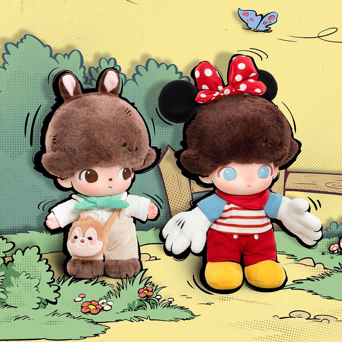 POP MART DIMOO WORLD × DISNEY Series-Vinyl Plush Keychain Blind Box