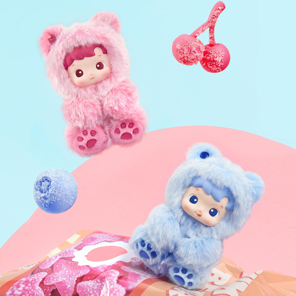 HACIPUPU Gummy Bear Series-Vinyl Plush Pendant Blind Box(Pre-order 1 -2weeks arrive)
