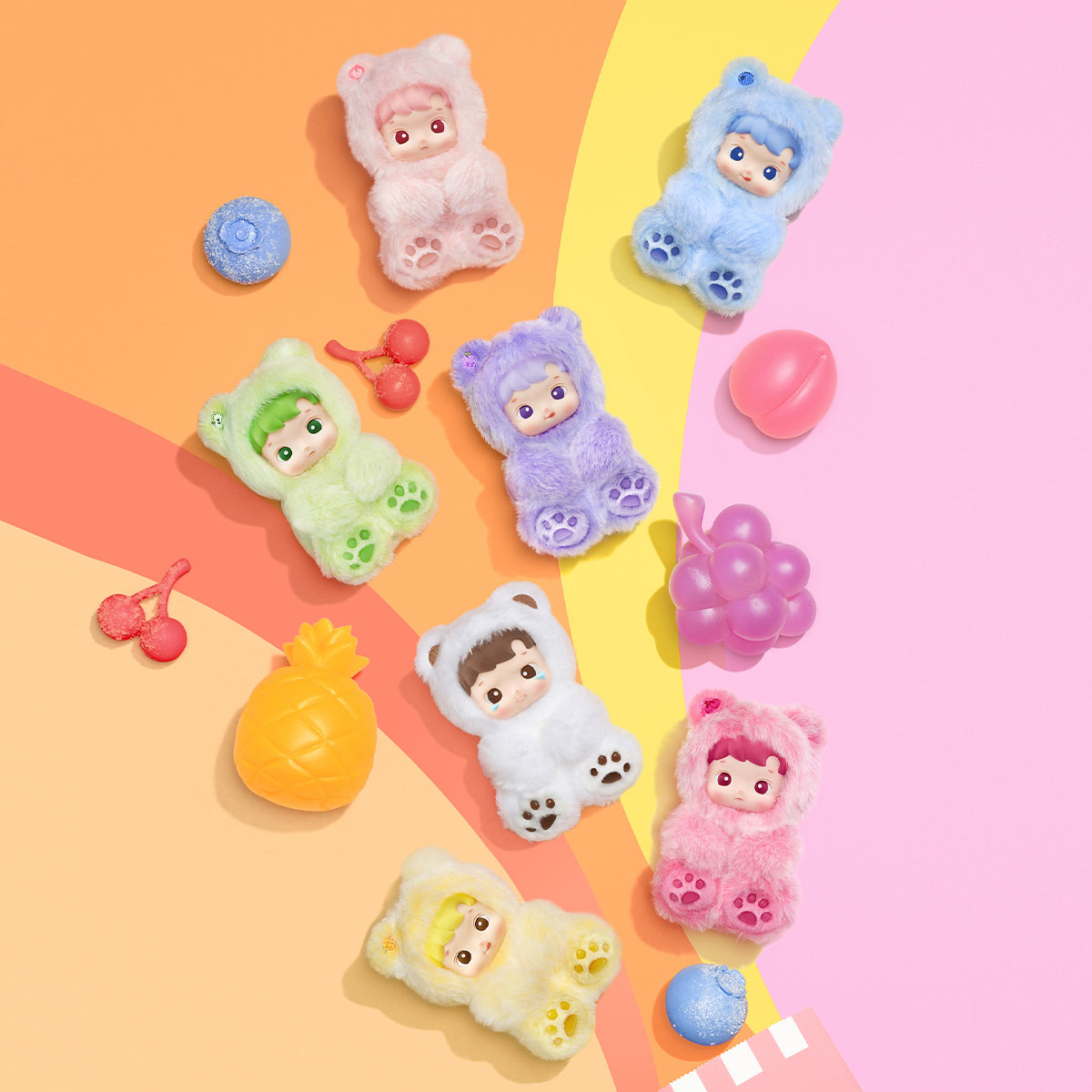 HACIPUPU Gummy Bear Series-Vinyl Plush Pendant Blind Box(Pre-order 1 -2weeks arrive)