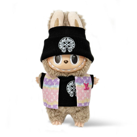 Fashion Dress - Chrome Hearts Cap +Top + Pink gradient LV style Jacket