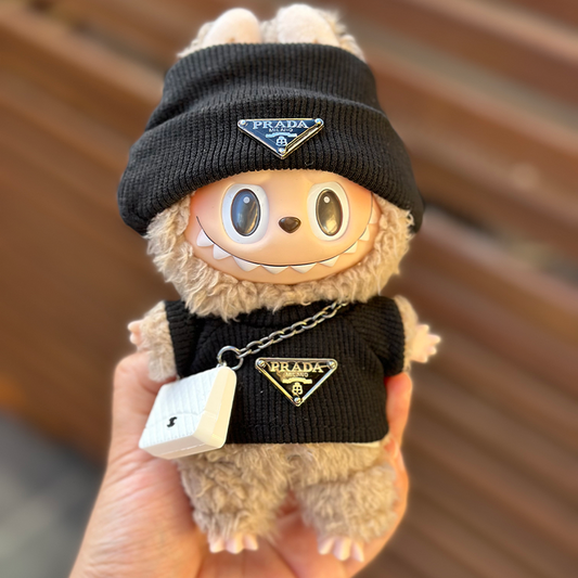 POP MART The Monsters Labubu Fashion Dress - Prada Style Top+ Hat + Chanel Style Bag