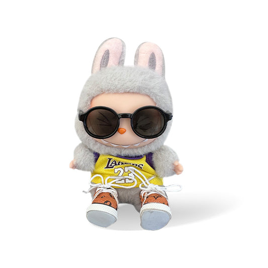 POP MART The Monsters Labubu Fashion Dress - Labubu 23 Jersey + Sunglasses + LV Shoes